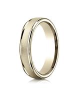 Yellow Gold 4mm Comfort-Fit Wired-Finished High Polished Round Edge