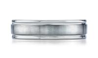 TITANIUM WEDDING RING SATIN CENTER POLSIHED EDGES 6MM