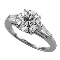 elegant tapered baguettes and round diamond center