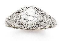 Platinum and diamond  engagement ring