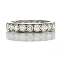 BRITE CUT PRONG SETTING HAND MADE ETERNITY BAND GOLD OR PLATINUM 1.35 CARATS