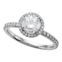 DAINTY, ENGAGEMENT RING, ULTRA THIN,ROUND HALO