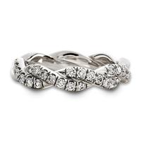 TWISTED BANDS  WITH MICROPAVE SET DIAMONDS