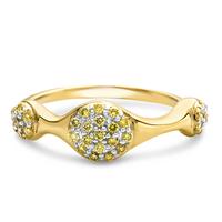 NATURAL COLORED DIAMONDS -VIVID YELLOW IN YELLOW GOLD