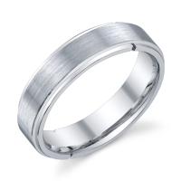 FLAT WEDDING RING SATIN CENTER AND BRIGHT EDGES 55MM