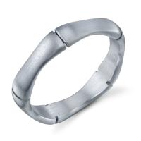 WEDDING RING SATIN FINISH WITH SCULPTURED SHAPE 45MM