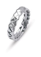 14KT WEDDING RING HAND WOVEN BRAID WITH BRIGHT FINISH 5MM