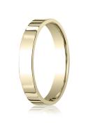 14K YELLOW GOLD FLAT SHAPE COMFORT FIT RING 4MM