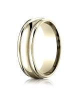 Yellow Gold 75mm Comfort-Fit Millgrain high polish carved Design Band