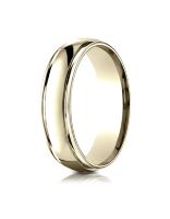 14k All Yellow Gold 6mm Comfort-Fit High Polished Carved Design Band