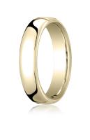 14K YELLOW GOLD EURO SHAPE COMFORT FIT RING 55MM