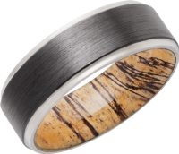 HWSLEEVEZ8FGE+SPALDEDTAMARIND; wood; hardwood; sleeve; zirconium; flat; grooved edge; spalted tamarind; tamarind