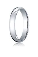 14K WHITE GOLD CLASSIC SHAPE COMFORT FIT RING 4MM