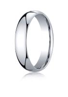 14K WHITE GOLD CLASSIC SHAPE COMFORT FIT RING 5MM