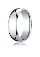 14K WHITE GOLD CLASSIC SHAPE COMFORT FIT RING 7MM