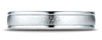 White Gold 4mm Comfort-Fit Wired-Finished High Polished Round Edge