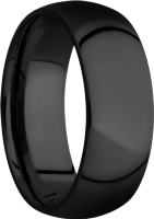 Zirconium 8mm domed band