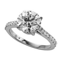 DIAMOND ENGAGEMENT RING FOR FLUSH FIT BAND