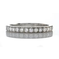 BRITE CUT PRONG SETTING HAND MADE ETERNITY BAND GOLD OR PLATINUM 75 CARATS