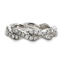 TWISTED BANDS WITH MICROPAVE SET DIAMONDS